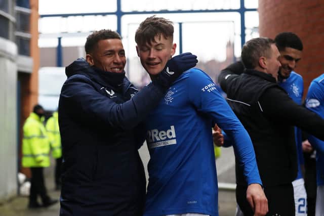 Right-back Nathan Patterson (right) has impressed while deputising for injured Rangers captain James Tavernier (left). (Photo by Ian MacNicol/Getty Images)