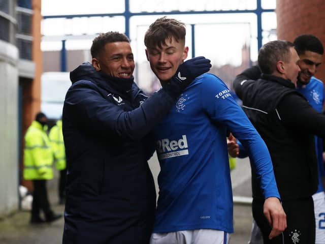 Right-back Nathan Patterson (right) has impressed while deputising for Rangers captain James Tavernier (left).  (Photo by Ian MacNicol/Getty Images)
