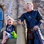 Ragnar crowning the King or Queen of the North at Bamburgh Castle, Northumberland (photo: Stuart Boulton)