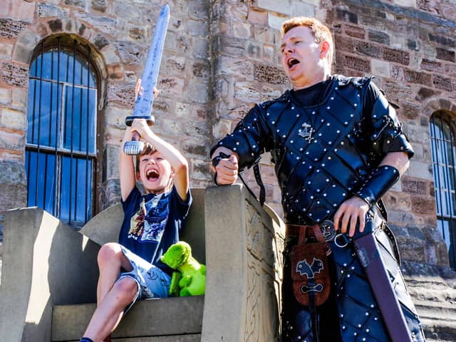 Ragnar crowning the King or Queen of the North at Bamburgh Castle, Northumberland (photo: Stuart Boulton)