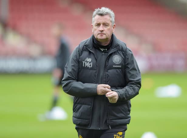 <p>Celtic B manager Tommy McIntyre wants his team's precence in the Lowland League to create a "halfway" between youth and senior level at the club. (Photo by Mark Scates / SNS Group)</p>