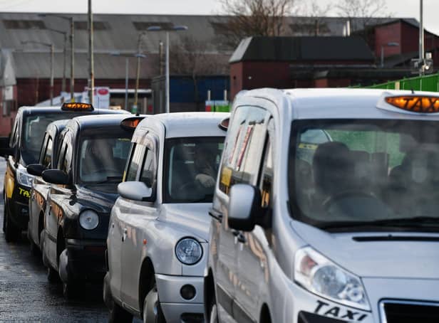 <p>Taxis in Glasgow. Picture: John Devlin</p>