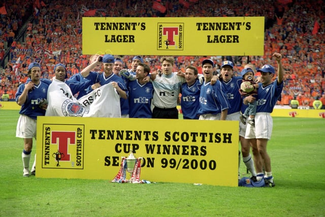 Rangers 4-0 Aberdeen - Rangers celebrate winning the Scottish Cup Final against Aberdeen.