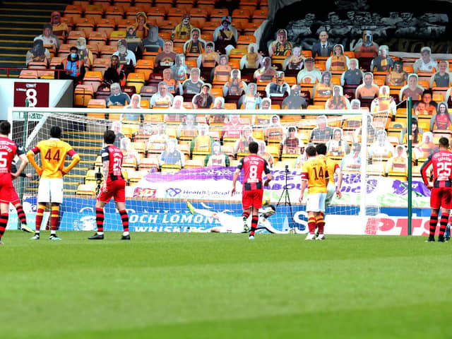 Liam Kelly saves penalty against St Mirren