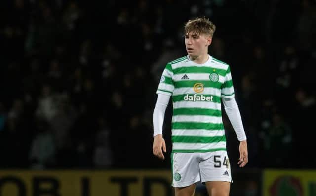 Adam Montgomery in action for Celtic during a cinch Premiership match between Ross County and Celtic at the Global Energy Stadium, on December 15, 2021, in Dingwall, Scotland. (Photo by Craig Foy / SNS Group)