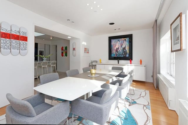 The dining room.