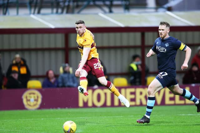 Connor Shields launches an effort at goal