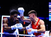 Stephen Newns Jnr (right) wants to get on the Commonwealth Games medal podium
