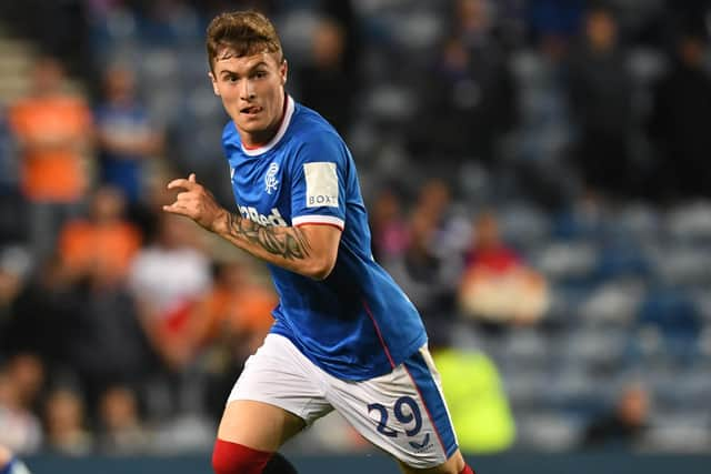 Rangers youngster Charlie McCann appeared as a substitute in the 3-1 win over Queen of the South. (Photo by Craig Foy / SNS Group)