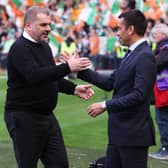 Celtic boss Ange Postecoglou and Rangers manager Giovanni van Bronckhorst will likely contest the Scottish Premiership title. (Photo by Alan Harvey / SNS Group)