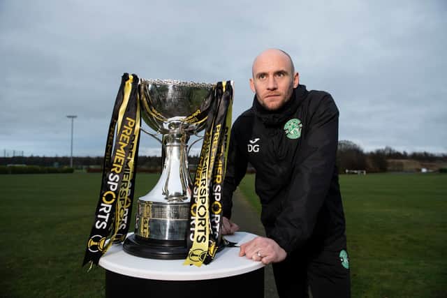 Caretaker boss David Gray will lead Hibs into the Premier Sports Cup final against Celtic on Sunday. (Photo by Paul Devlin / SNS Group)