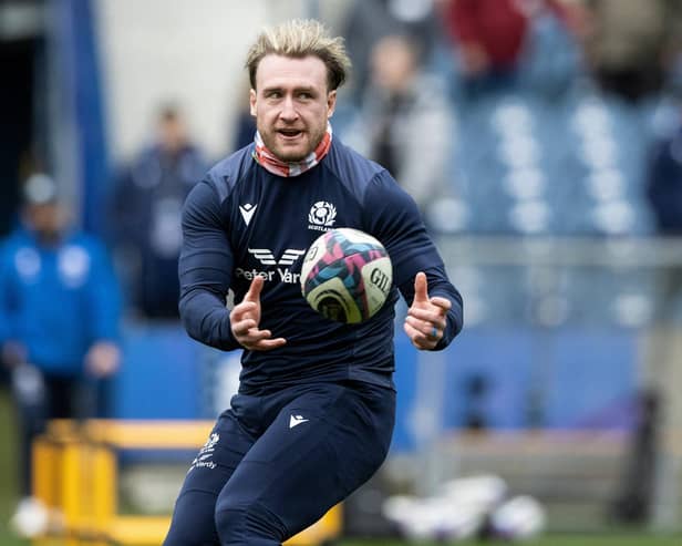 Stuart Hogg will win his 100th Scotland cap on Sunday.  (Photo by Craig Williamson / SNS Group)