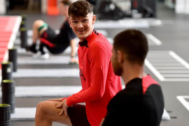 Calvin Ramsay has been pulled out of Liverpool pre-season training after club medics discovered an undiagnosed injury. (Photo by Andrew Powell/Liverpool FC via Getty Images)