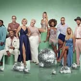 Strictly Come Dancing 2022 contestants James Bye; Kym Marsh, Hamza Yassin; Tyler West; Tony Adams; Kaye Adams; Jayde Adams; Helen Skelton; Fleur East; Richie Anderson; Molly Rainford; Matt Goss; Ellie Simmonds; Will Mellor; Ellie Taylor. BBC, Ray Burmiston