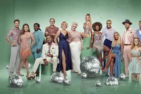 Strictly Come Dancing 2022 contestants James Bye; Kym Marsh, Hamza Yassin; Tyler West; Tony Adams; Kaye Adams; Jayde Adams; Helen Skelton; Fleur East; Richie Anderson; Molly Rainford; Matt Goss; Ellie Simmonds; Will Mellor; Ellie Taylor. BBC, Ray Burmiston