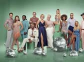 Strictly Come Dancing 2022 contestants James Bye; Kym Marsh, Hamza Yassin; Tyler West; Tony Adams; Kaye Adams; Jayde Adams; Helen Skelton; Fleur East; Richie Anderson; Molly Rainford; Matt Goss; Ellie Simmonds; Will Mellor; Ellie Taylor. BBC, Ray Burmiston