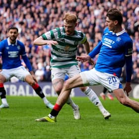 Action from a meeting between Rangers and Celtic earlier this season. (Photo by Andrew Milligan/PA Wire)