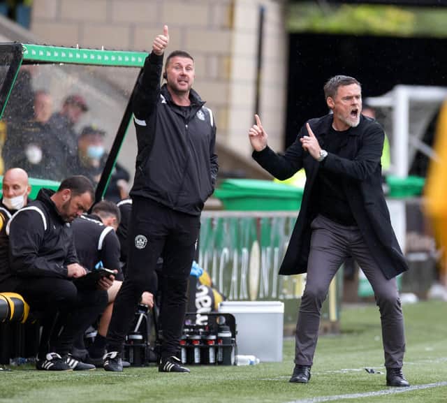 Graham Alexander shouts encouragement to his troops