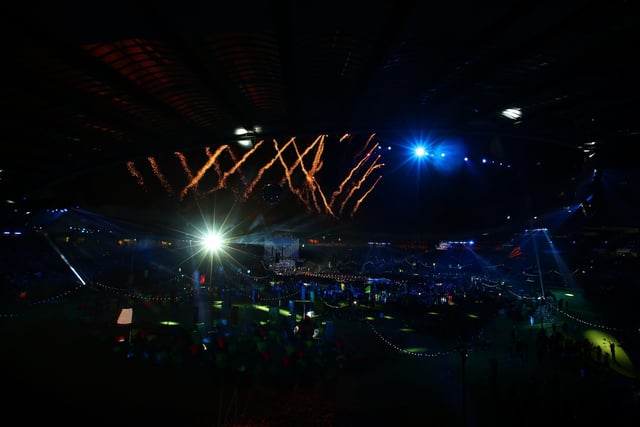 Fireworks erupt during the closing ceremony.