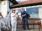Bryan Clarke gets his hands on the Premier Division trophy in 2019 (Pic by David Potter)