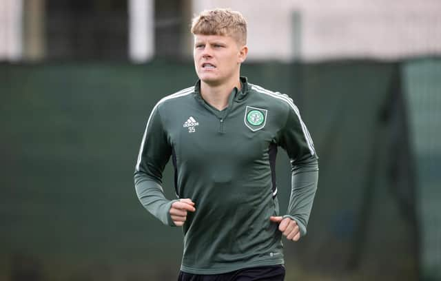 Scott Robertson during a Celtic training session at Lennoxtown. (Photo by Craig Williamson / SNS Group)