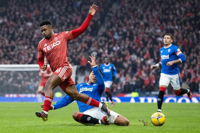Aberdeen forward Duk picked up a calf injury during the 2-1 defeat by Rangers.