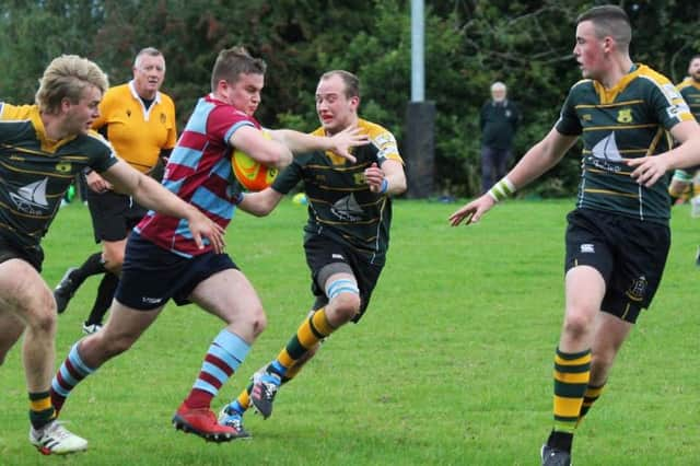 Match winner Ruairidh Anderson is pictured breaking the line during Saturday's narrow win over Helensburgh (Pic by Amy McCloy)