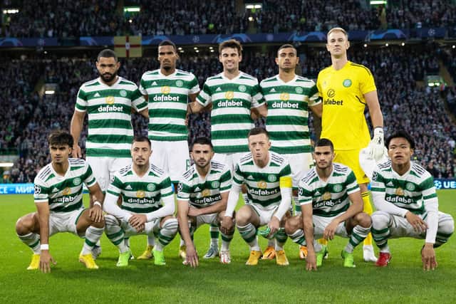 Celtic players ahead of their clash with Real Madrid. (Photo by Craig Williamson / SNS Group)