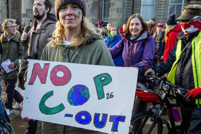 Tens of thousands marched from Kelvingrove Park to Glasgow Green as part of the COP26 Coalition’s Global Day of Action for Climate Justice.