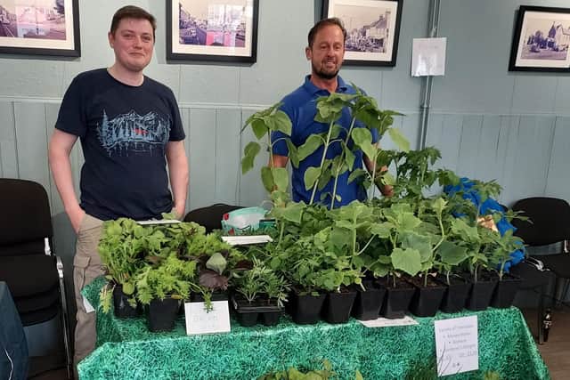 David Dalgliesh and educational gardener Walter McArthur sold plants at the LAMS fair last weekend but will be on home turf at Castlebank Horticultural Centre this weekend.
