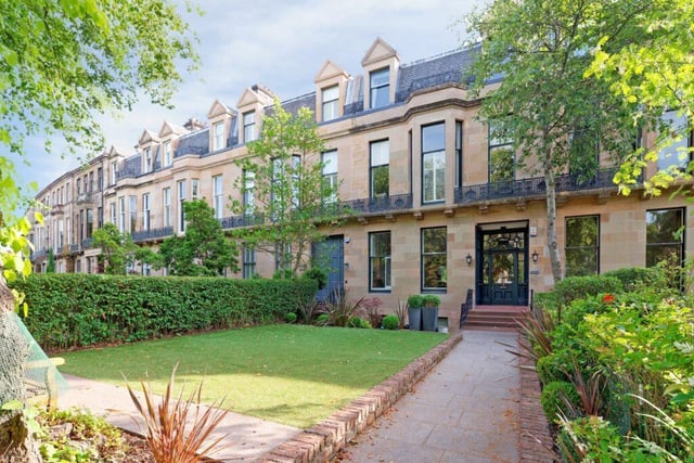 The property is in Kelvinside, in Glasgow's trendy west end.