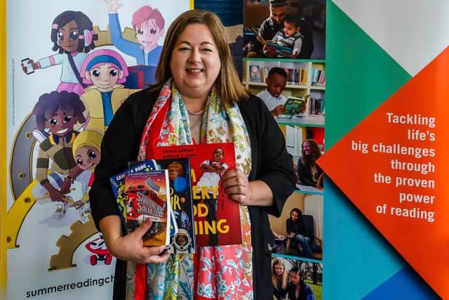 Kirsten Oswald at an event in Westminster supporting the Summer Reading Challenge