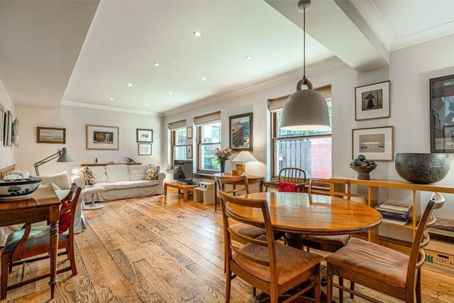 The main room has beautiful oak timber floors.