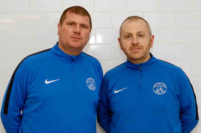 Mark Weir (left) with Rovers assistant Kenny Neill (Pic by Kevin Ramage)