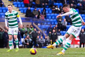 In netting Celtic's final goal in their 4-1 victory away to St Johnstone, David Turnbull ensured his team have now bagged four goals in four of their past eight league outings.  (Photo by Alan Harvey / SNS Group)