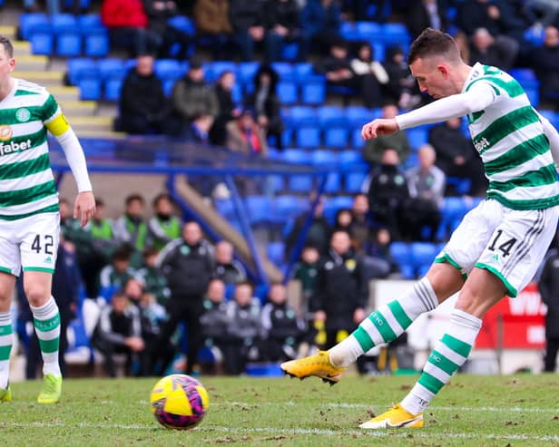In netting Celtic's final goal in their 4-1 victory away to St Johnstone, David Turnbull ensured his team have now bagged four goals in four of their past eight league outings.  (Photo by Alan Harvey / SNS Group)