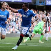 Rangers striker Alfredo Morelos, right, scored twice in the 5-2 win over St Mirren at Ibrox.