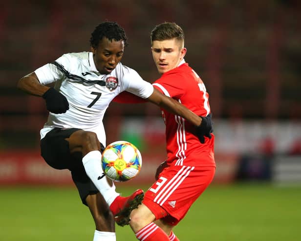 Declan John in action for Wales