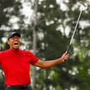 Tiger Woods celebrates winning 2019 Masters (Photo by Kevin C. Cox/Getty Images)