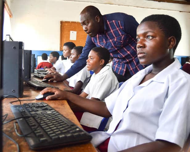 Schoolchildren in Malawi are learning computer skills thanks to the Edinburgh-based charity.