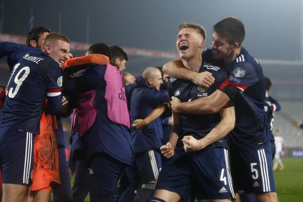 Scotland celebrate qualifying for the Euros (Pic by Getty Images)