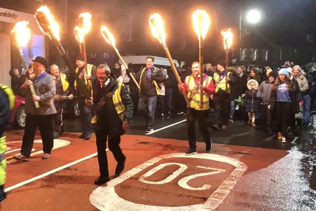 Cornets led the way to the bonfire. (Pic: Nigel Pacey)
