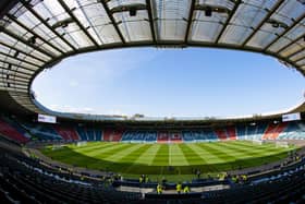 Hampden Park Stadium. There is several bars around the stadium.  