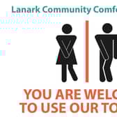 This poster will make it clear to visitors and residents where they can use the toilets free of charge.