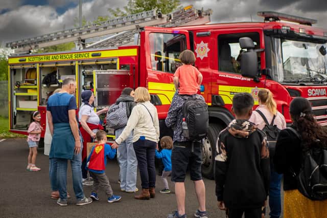 The sun was shining as families flocked to the event