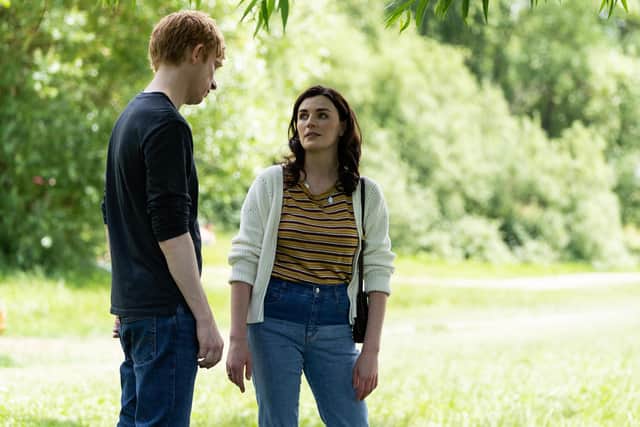 Aisling Bea starred as Lynn, alongside Domhnall Gleeson as Jack, in the new Channel 4 romantic drama Alice and Jack (Picture: Channel 4)