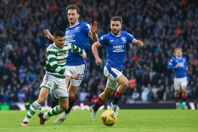Celtic's Liel Abada in action against Rangers in the Viaplay Cup final.  (Photo by Craig Foy / SNS Group)