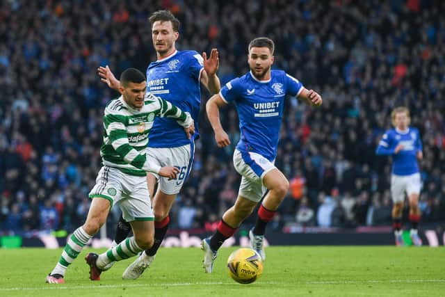 Celtic's Liel Abada in action against Rangers in the Viaplay Cup final. (Photo by Craig Foy / SNS Group)