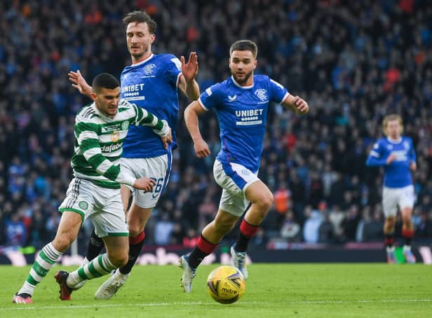 Celtic's Liel Abada in action against Rangers in the Viaplay Cup final.  (Photo by Craig Foy / SNS Group)
