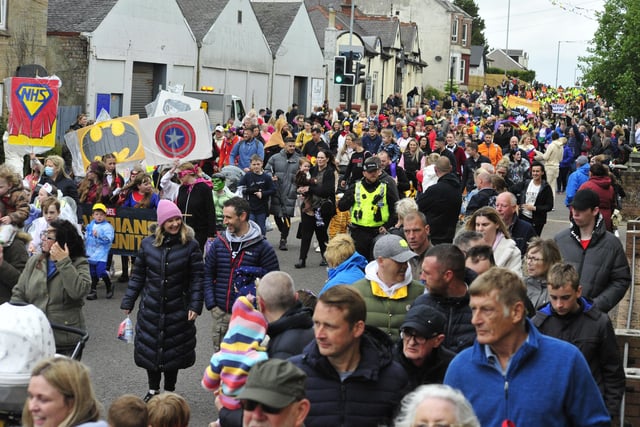This overview of the procession shows just how many people took part and spectated.